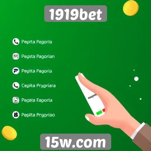 Opções de pagamento disponíveis no 1919bet